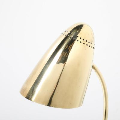Mid Century Modernist Space Age Polished Brass Table Lamp