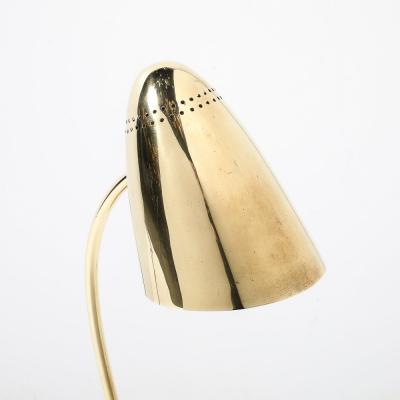 Mid Century Modernist Space Age Polished Brass Table Lamp