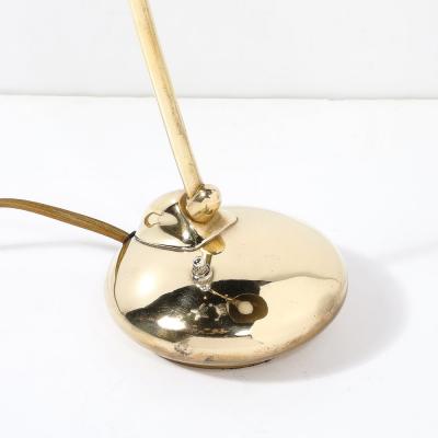 Mid Century Modernist Space Age Polished Brass Table Lamp