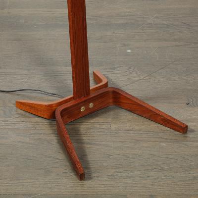 Mid Century Modernist Teak Bentwood Sculptural Floor Lamp with Diffuser