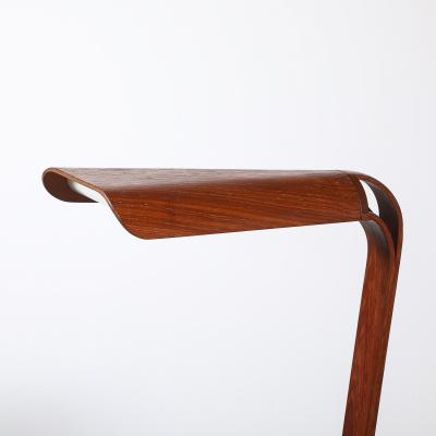 Mid Century Modernist Teak Bentwood Sculptural Floor Lamp with Diffuser