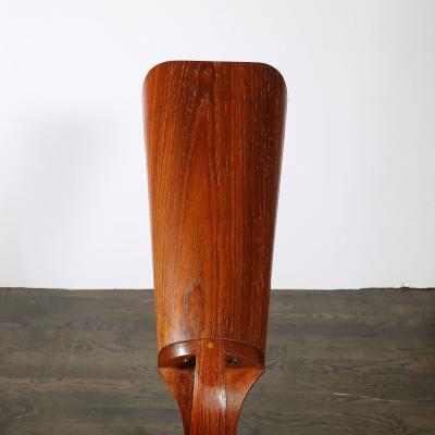 Mid Century Modernist Teak Bentwood Sculptural Floor Lamp with Diffuser