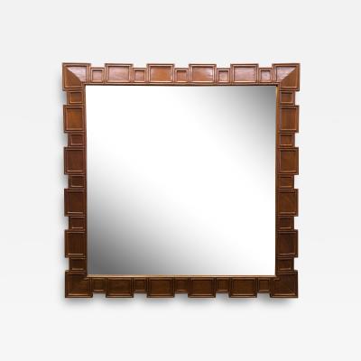 Mid Century Modernist Teak Mirror