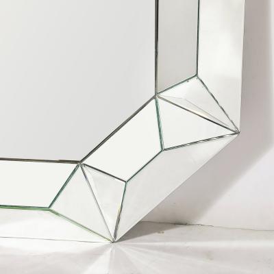 Mid Century Modernist Tessellated Octagonal Shadowbox Mirror