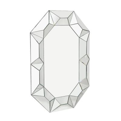 Mid Century Modernist Tessellated Octagonal Shadowbox Mirror