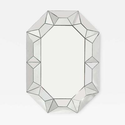 Mid Century Modernist Tessellated Octagonal Shadowbox Mirror