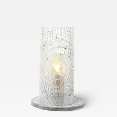 Mid Century Modernist Translucent Murano Glass Uplight W Textured Spiral