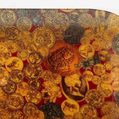 Mid Century Modernist Tray with Ancient Coin Pattern by Fornasetti