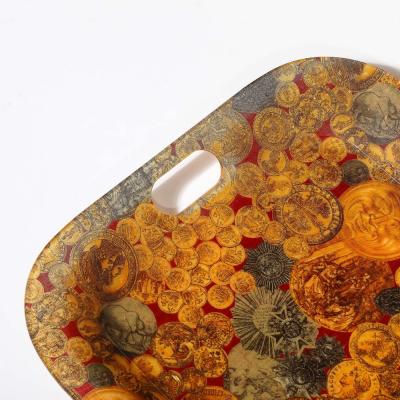 Mid Century Modernist Tray with Ancient Coin Pattern by Fornasetti