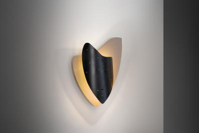 Mid Century Modernist Wall Lamp in Metal The Netherlands 1950s