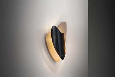 Mid Century Modernist Wall Lamp in Metal The Netherlands 1950s