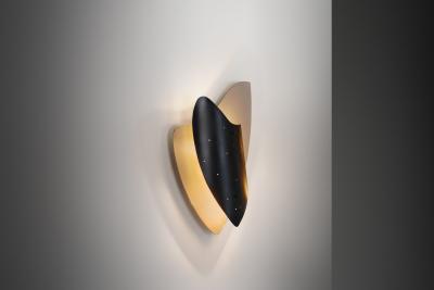 Mid Century Modernist Wall Lamp in Metal The Netherlands 1950s