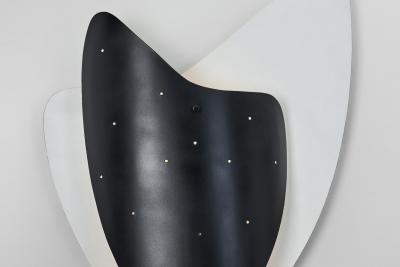 Mid Century Modernist Wall Lamp in Metal The Netherlands 1950s