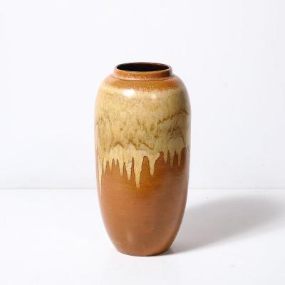 Mid Century Modernist Yellow Ochre and Saffron Ceramic Glazed Umbrella Stand