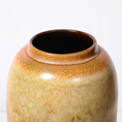 Mid Century Modernist Yellow Ochre and Saffron Ceramic Glazed Umbrella Stand