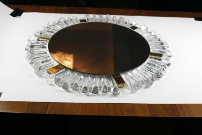 Mid Century Modetn Sunburst Crystal Mirror by Kalmar Austria 1960s