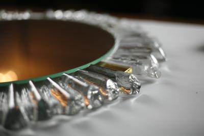 Mid Century Modetn Sunburst Crystal Mirror by Kalmar Austria 1960s