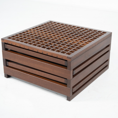 Mid Century Modulable Wooden Coffee Table model Hexa by Bernard Vuanersson