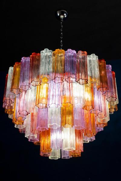 Mid Century Multicolored Murano Glass Tronchi Chandelier