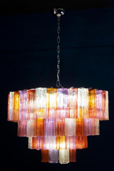Mid Century Multicolored Murano Glass Tronchi Chandelier