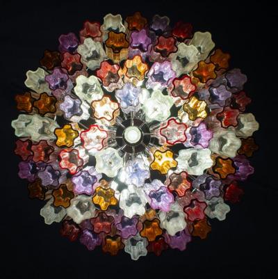 Mid Century Multicolored Murano Glass Tronchi Chandelier