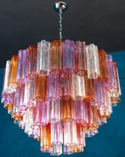 Mid Century Multicolored Murano Glass Tronchi Chandelier