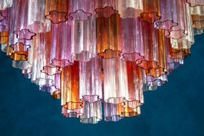 Mid Century Multicolored Murano Glass Tronchi Chandelier