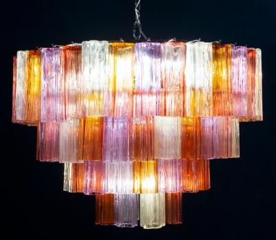 Mid Century Multicolored Murano Glass Tronchi Chandelier