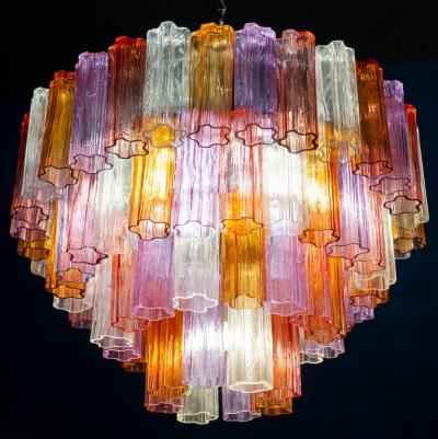 Mid Century Multicolored Murano Glass Tronchi Chandelier