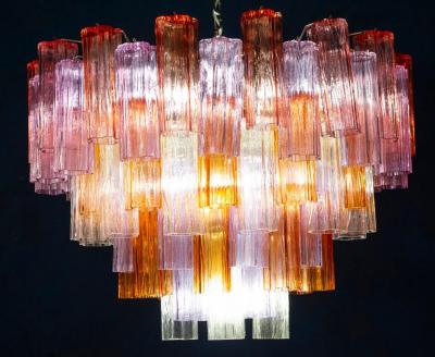 Mid Century Multicolored Murano Glass Tronchi Chandelier