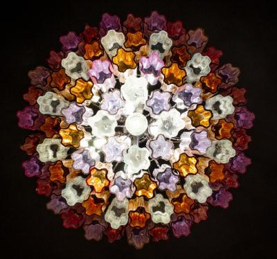 Mid Century Multicolored Murano Glass Tronchi Chandelier