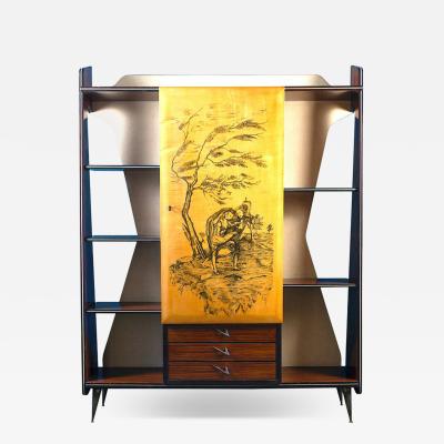 Mid Century Multifunctional Bar Cabinet or Book Case 1950s