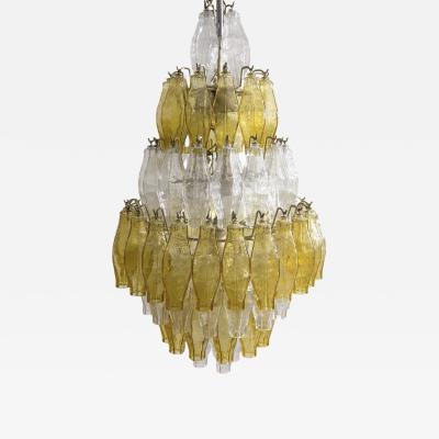 Mid Century Murano Glass Chandelier Polyhedr by Carlo Scarpa for Venini Italy