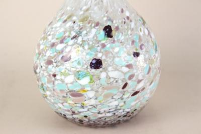 Mid Century Murano Glass Vase Multicolored Italy circa 1950