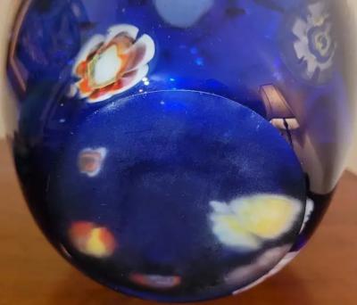 Mid Century Murano Millefiori Style Art Glass Vase