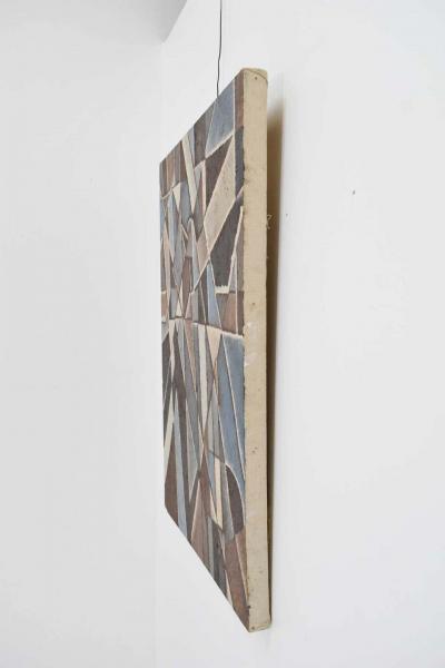 Mid Century New York School Abstract Modernist Cubist Oil Painting 1960s