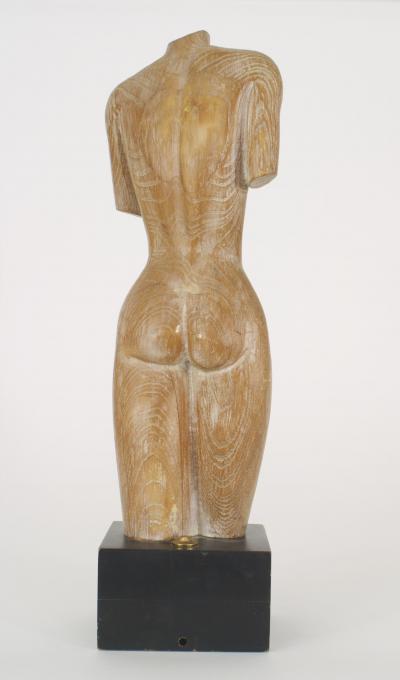 Mid Century Oak Nude Torso