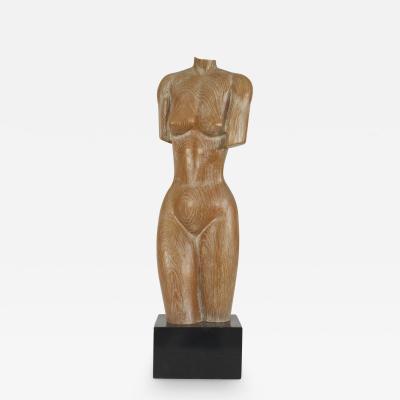 Mid Century Oak Nude Torso