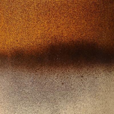 Mid Century Ochre Saffron Glazed Ceramic Umbrella Stand with Umber Detailing