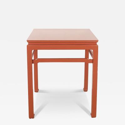 Mid Century Orange Lacquered Table in the Chinese Taste