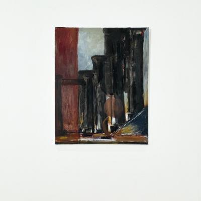 Mid Century Painting of a Factory American