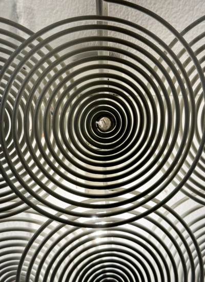 Mid Century Pair of Lacquered Metal Sconces