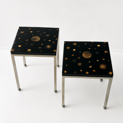 Mid Century Pair of table with a Custom Top designed and crafted by ABDB Designs