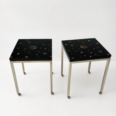 Mid Century Pair of table with a Custom Top designed and crafted by ABDB Designs
