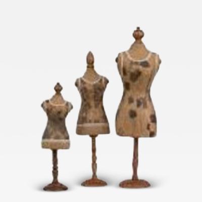Mid Century Papier Mache Miniature Dress Forms