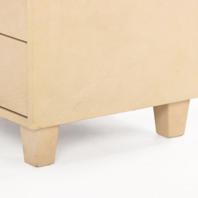Mid Century Parchment Covered Commode or Night Stand C 1960 