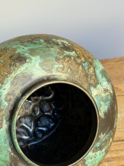 Mid Century Patinated Copper Vase