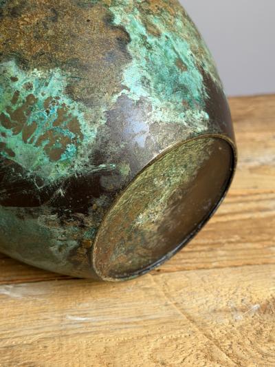 Mid Century Patinated Copper Vase