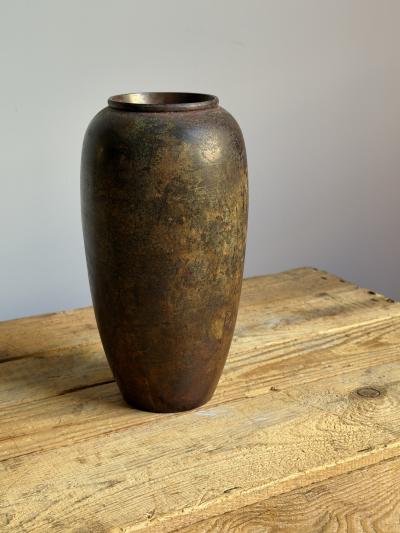 Mid Century Patinated Copper Vase