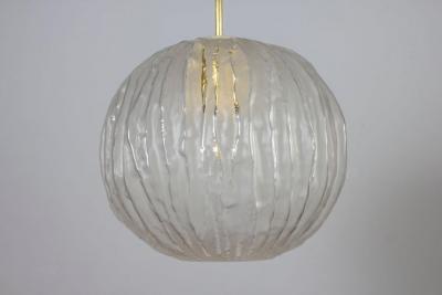 Mid Century Pendant Frosted Murano Glass by Angelo Brotto